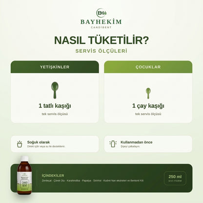 Bayhekim Ekstre Candibent Takviye Gıda 250 Ml