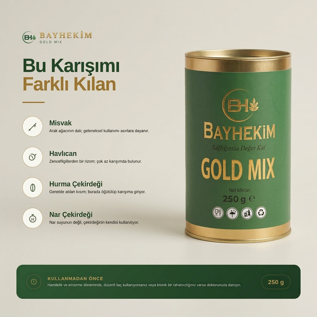 BayHekim Bitkisel Karışım Gold Mix 250 Gr. Toz
